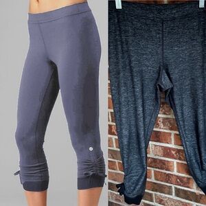 Lululemon  ^* Side Tie Salutation Crop Legging Stretch Cinch Dance Pants